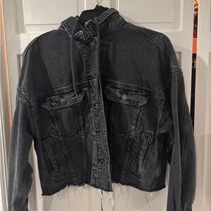 American Eagle Outfitters Charcoal Jean Jacket